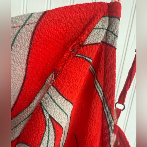 Show Me Your MuMu Red Floral Maxi Dress Size L - Picture 5 of 7